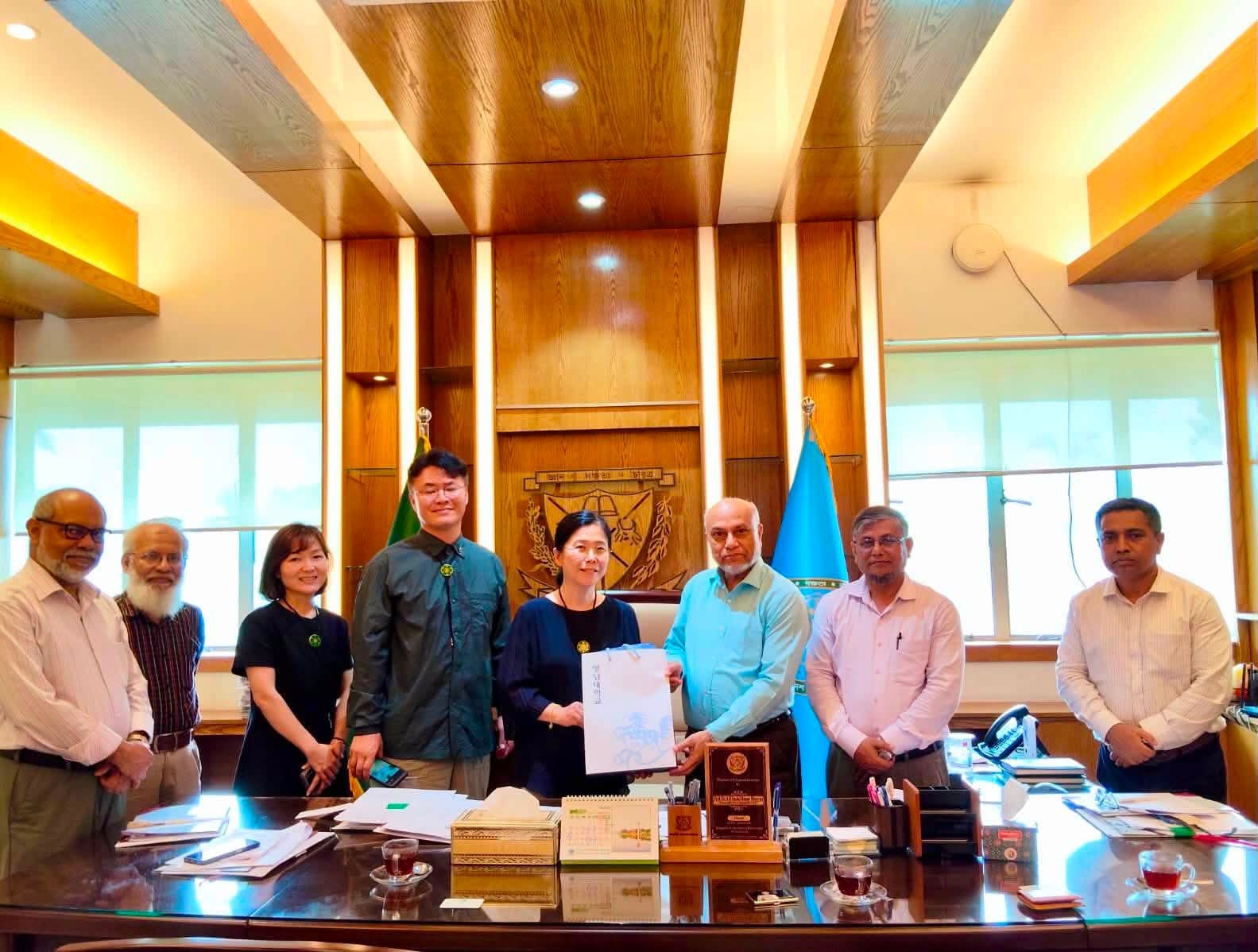 বাকৃবি ও ইয়ুংনাম বিশ্ববিদ্যালয় কৃষি সম্প্রসারণে যৌথ গবেষণা করবে