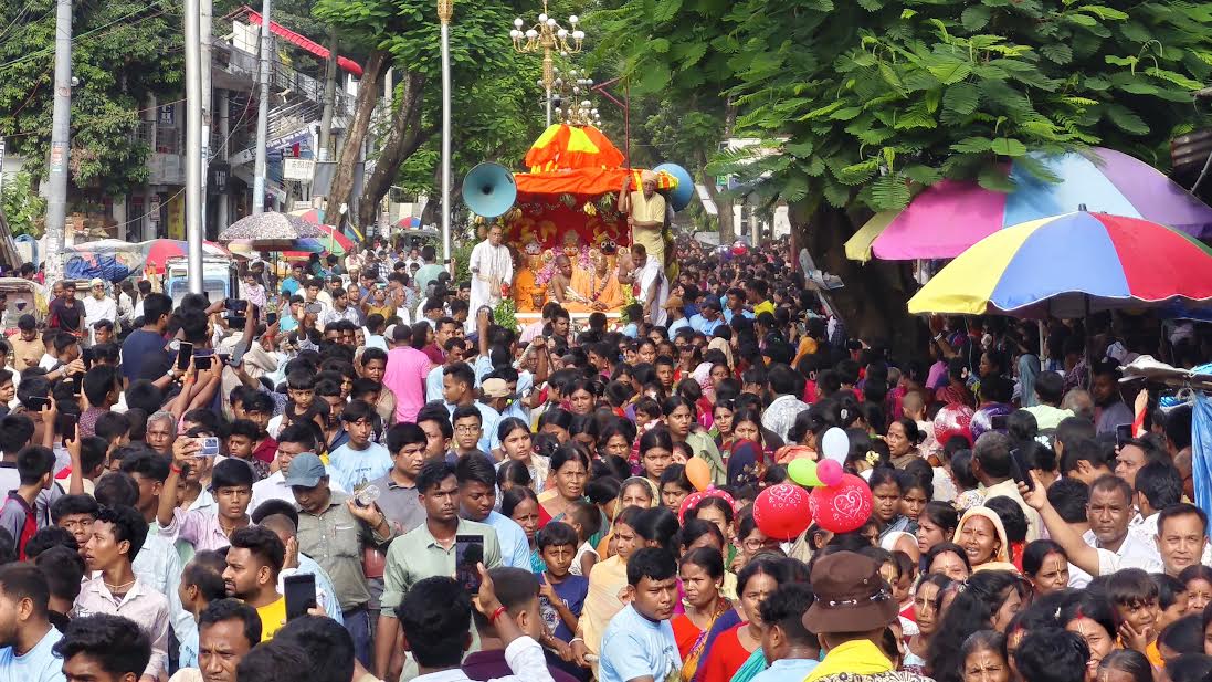 লালমনিরহাটে উদ্‌যাপিত জগন্নাথদেবের উল্টো রথযাত্রা মহোৎসব