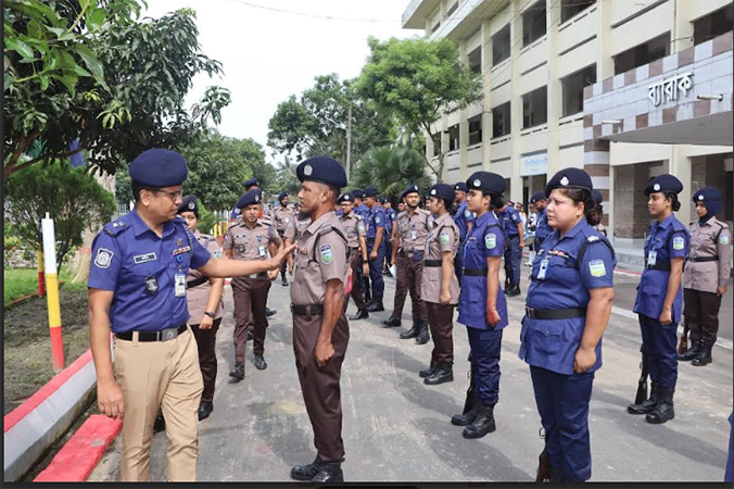 শেরপুরে পুলিশের মাস্টার প্যারেড অনুষ্ঠিত