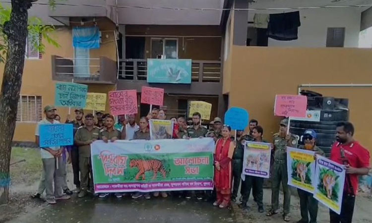 বিশ্ব বাঘ দিবসে সাতক্ষীরায় র‌্যালি ও আলোচনা সভা