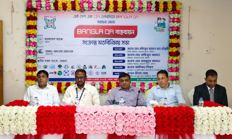 বরগুনায় বাংলা কিউআর বাস্তবায়নে মতবিনিময় সভা