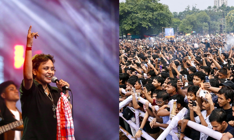 জুলাই অভ্যুত্থান দিবস উপলক্ষে সোহরাওয়ার্দী উদ্যানে অনুষ্ঠিত ‘কনসার্ট ফর ডেমোক্রেসি’