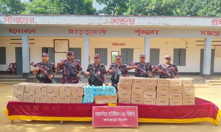 শেরপুর সীমান্তে বিপুল পরিমাণ প্রসাধনী সামগ্রী জব্দ 