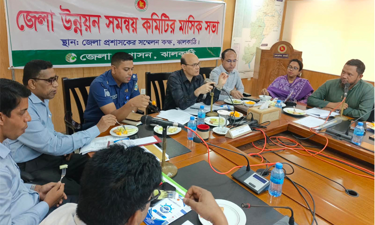 ঝালকাঠিতে উন্নয়ন সমন্বয় কমিটির মাসিক সভা অনুষ্ঠিত