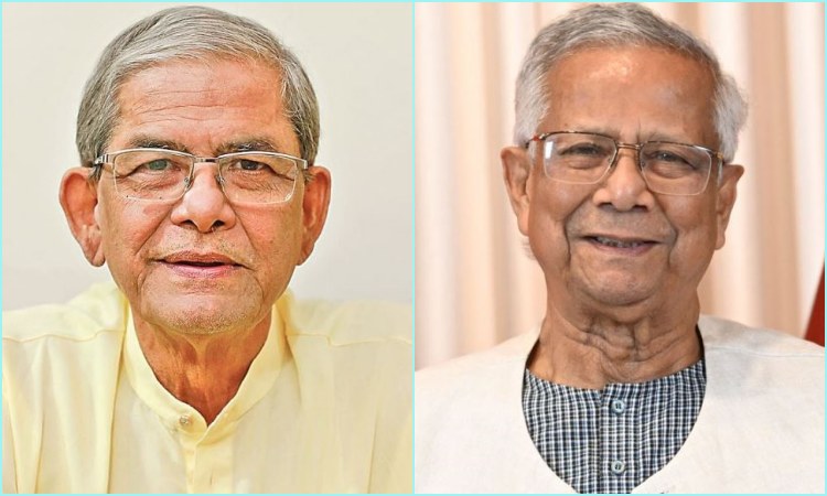 রাষ্ট্রপতি নির্বাচিত হওয়ায় মির্জা ফখরুল ইসলাম আলমগীরকে অধ্যাপক ইউনূসের অভিনন্দন