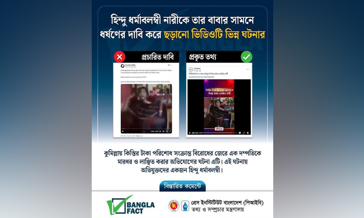 বাংলাদেশের বিরুদ্ধে ভিন্ন ঘটনার ভিডিও ছড়িয়ে অপপ্রচার শনাক্ত : বাংলাফ্যাক্ট