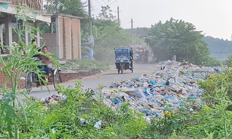 কপোতাক্ষের পাড়ে ময়লার ভাগাড়, অপসারণ দাবি