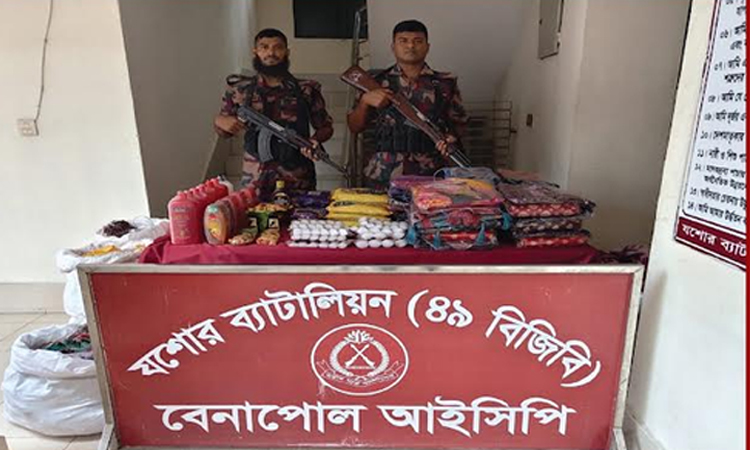 যশোর সীমান্তে ভারতীয় মালামাল জব্দ করেছে বিজিবি