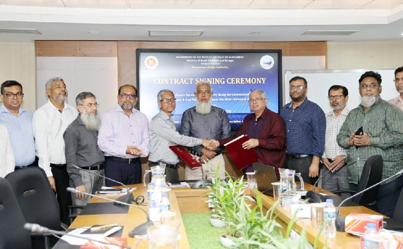 দ্বিতীয় যমুনা ও দ্বিতীয় পদ্মা সেতু নির্মাণে সম্ভাব্যতা সমীক্ষার চুক্তি স্বাক্ষর