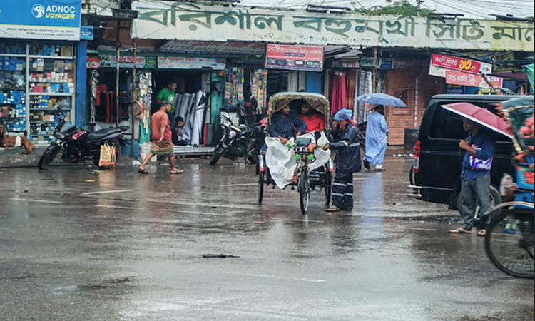 বরিশালে ২৪ ঘণ্টায় ৫৩ মিলিমিটার বৃষ্টিপাত রেকর্ড
